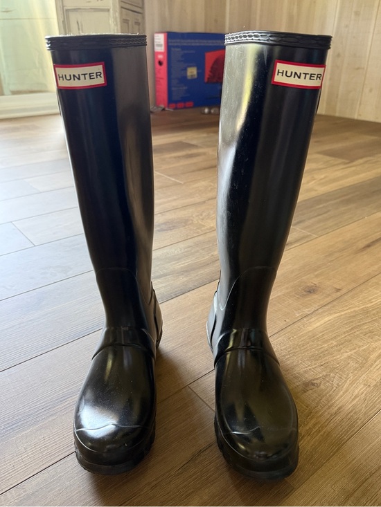 Hunter Shoes - Hunter Gloss Black Knee-High Rain Boots